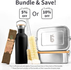 Bambaw Metal Water Bottle 24 oz, Non-insulated Black Water Bottle Metal, Single Walled Stainless Steel Water Bottle, Reusable Water Bottle, Portable & BPA Free Water Bottle – Jet Black