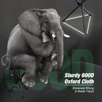 REDCAMP 2 Pack Extra Tall Folding Tripod Stools for Adults, Lightweight Portable Camping Stools for Blinds, Small Tripod Chairs for Fishing Backpacking Travel, Black