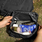 PETAC GEAR 4 PCS Tactical Modular Packing Cubes with Waterproof Material, Large Capacity Storage Bag, Easy Clean Outdoor Travel Organize Storage Pouches Bags (BK)