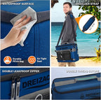 Dreizack Kayak Cooler Behind Seat, Waterproof Cooler for Kayaking,Paddle Board Cooler Compatible with Lawn-Chair Seat Kayak Accessories Cooler Bag Kayak Cooler Tow Behind for Camping Fishing