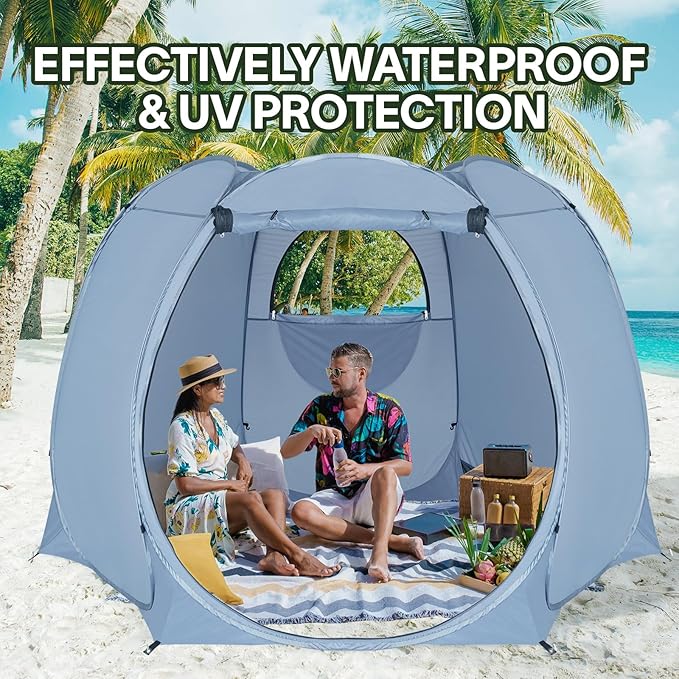 Alvantor Pop Up Screen Tent House Room Instant Outdoor Camping Canopy Sun Shelter Gazebo for Patio, Backyard & Deck, Privacy Tent(2-10 People, 8'x8' 10'x10' 12'x12')