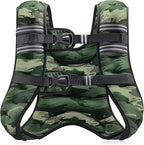 ZELUS Weighted Vest, 6lb/8lb/12lb/16lb/20lb/25lb/30lb Weight Vest with Reflective Stripe for Workout, Strength Training, Running, Fitness, Muscle Building, Weight Loss, Weightlifting