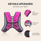 PACEARTH Weighted Vest,4lb/6lb/10lb/12lb/16lb/20lb/25lb/30lb Weight Vest with Reflective Stripe, Body Weight Vests Adjustable for Men, Women Workout, Strength Training, Running, Walking, Jogging