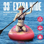 Paddle Boards for Adults, 10'6"/11"/11'6" Inflatable Paddle Board, Super Non Slip Eva, Stand Up Paddle Board with Removable Fins, Adjustable Paddle, Pump, Shoulder Strap, Leash, Standing Boat