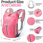 Kids Hydration Backpack with 1.5L Water Bladder Hiking Backpack Lightweight for Boys or Girls Children Biking Climbing Running Cycling