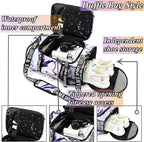 Gym Duffle Bag Backpack with Shoe Compartment,4 ways Travel Backpack for Women and Men,Multi-Functional Weekender bag with Waterproof Layer&Laptop Compartment for Fitness, Travel,Camping