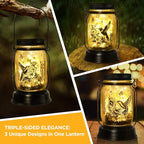 Hummingbird Solar Lantern Outdoor Garden Decor, Gifts for Women Mom Gradma Birthday Gifts, Hanging Solar Light Lawn Ornaments Home Decoration Outside for Yard, Patio,Backyard,Porch, Pathway Torch