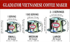 AMT 6.5 oz Coffee Maker, Phin Filter, Screw Down Coffee Dripper for Vietnamese Style Coffee at Home or Office