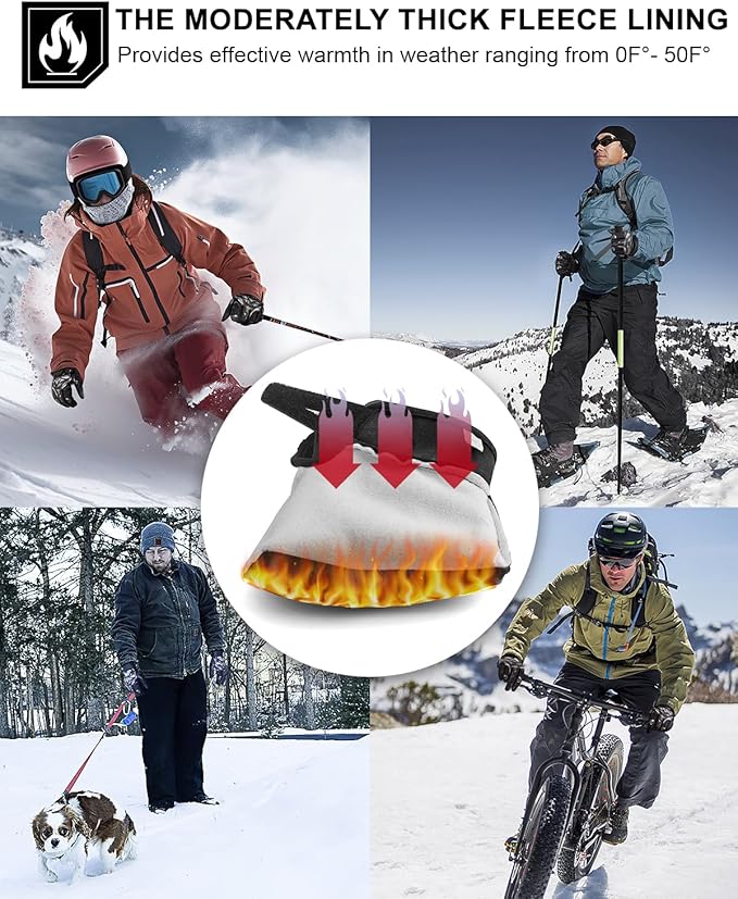 RIGWARL Gloves for Cool&Cold Weather Waterproof, Winter Gloves for Men Women Touch Screen