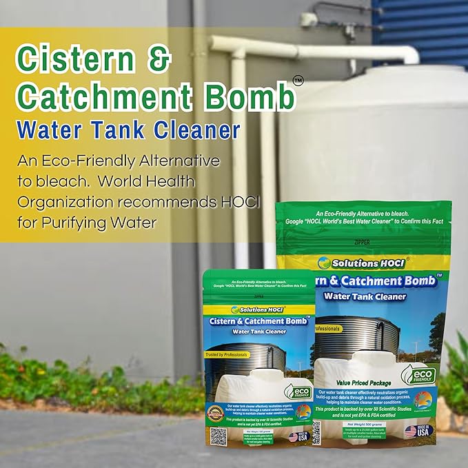 Cistern & Catchment Tank Cleaner - Super Cleans your Tank - Ensures Clean Water Storage (500 Gram - Treats 25,000 Gallons)