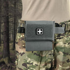 2-in-1 Micro Med Kit Med Pouch Tactical Mini First Aid Pouch Empty Small IFAK Pouch Compact Med Pouch EDC Bag with Tourniquet Holder |MOLLE Belt IFAK Micro Trauma Kit Pouch