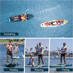Paddle Board, Inflatable Stand Up SUP Paddle Boards for Adults & Youths of All Skill Levels, Wide & Non-Slip Deck Design Blow Up Paddleboards with Premium Accessories & Storage Bag