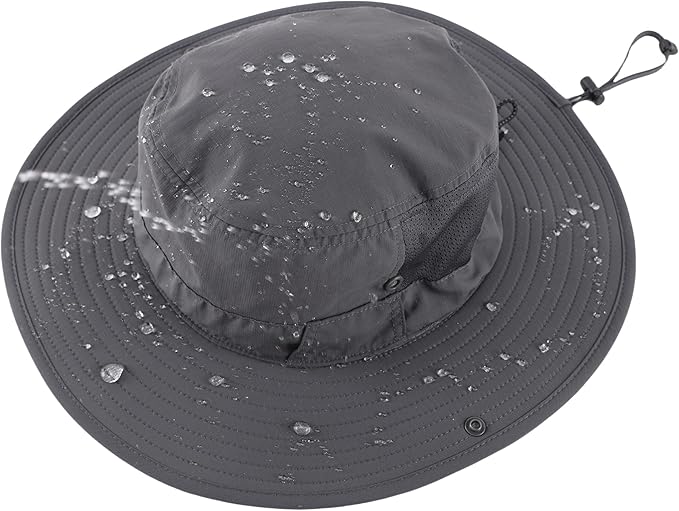 Connectyle Men's Sun Hat UPF 50+ Wide Brim Bucket Hats for Fishing Hiking Gardening Adjustable Boonie Hat Outdoor Safari Hats