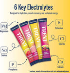 TREVI™ Sugar Free Electrolytes - Drink Mix Hydration Powder Packets - 28 Count - Lemonade Variety Pack - Lemonade, Pink Lemonade, Raspberry Lemonade, Berry Lemonade