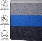 Arcturus Rainier Wool Blanket - 4.5lbs Warm, Heavy, Washable, Large | Great for Camping, Outdoors, Survival & Emergency Kits (White Blue Gray)