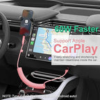 Coiled Carplay 4-in-1 USBA/Type C to USB-C/Lightning Cable Multi Combo for Apple Carplay& Android Auto,60W Fast Charge&Data Sync Car Charger Cord for iPhone 15/14/13/12,Samsung,Android-Pink
