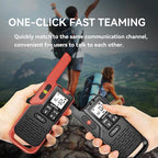One BelFone Long Range Walkie Talkie,20 Channels Professional Two Way Radio,IP54 Waterproof Walkie Talkies for Adults,with Flashlight, Stopwatch,Compass,Radio and SOS Sire,Support VOX Function