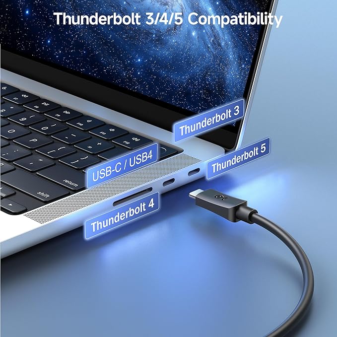 Cable Matters 20Gbps USB C to USB C Monitor Cable - 3ft / 0.9m, Supports Up to [8K@30Hz / 4K@120Hz Video, 240W Charging, 20Gbps Data Transfer], USBC Video Cable, Works with CarPlay, Android Auto
