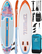 UPWELL 11’6”/11'2”/11'/10'8”/10'6”/10'2” Inflatable Stand Up Paddle Board with sup Accessories Including Backpack, Repairing Kits, Non-Slip Deck, Leash, 3 Fins, Paddle and Hand Pump