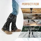Waterproof Adjustable Leg Gaiters for Men and Women Snow Boot Gaiters for Hiking in Hunting Sand and Mud Mountain Climbing or Snowshoeing