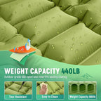 Camping Sleeping Pad, Ultralight Camping Mat with Built-in Foot Pump, Comfortable Sleeping Mat for Backpacking, Car Traveling,Tent,and Hiking