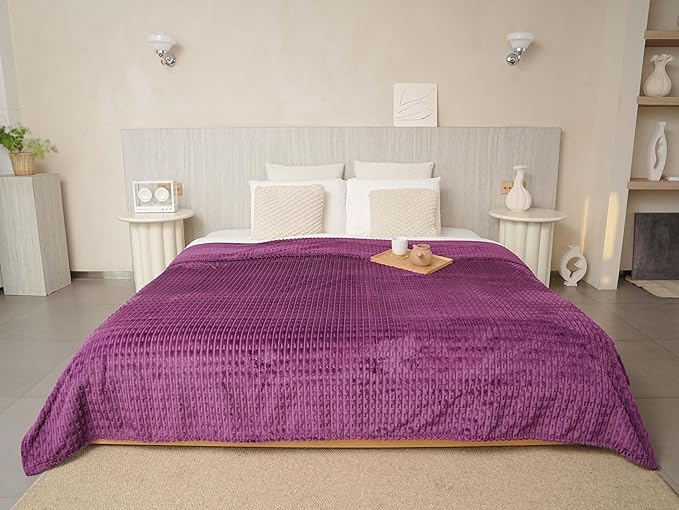 220 * 200CM Soft and Cozy Flannel Throw Blanket with New Stripe Design Lightweight and Warm Sofa Couch Blanket Suitable for Camping Home Hospital