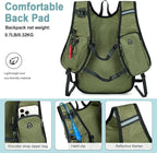 BOVIP Lightweight Hydration Back,15L Multipurpose Hiking Backpack with 1.5L Water Bladder ,Hydro Water Daypack for Cycling Hiking Rave for Men Women