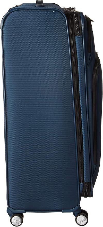 Samsonite Solyte DLX Softside Expandable Luggage with Spinner Wheels, Mediterranean Blue, Checked-Large 29-Inch