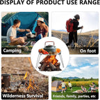 RROMATELX Small Folding Camping Grill，304 Stainless Stee Portable Camping Stove，Campfire Grate，Heavy Duty Rack Camping with Carrying Bag for Outdoor Cooking Backpacking Hiking Picnic BBQ