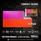 TITAN Survival - Mylar Survival Blankets 5 Pack - 90% Heat Retention & Waterproof Design - Emergency Blanket Cold Weather Protection & Survival Kits - Durable Space Blanket for Outdoor Use