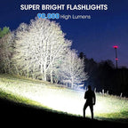 Flashlights Rechargeable LED High Lumens - 4 Pack 90,000LM Super Bright Flashlight, Adjustable Powerful Flash Light with 5 Modes, Waterproof Handheld Flashlight for Home, Camping (4)
