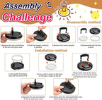 14oz Insulated Vacuum Food Jar with Buckle Lid,Soup Thermo for Hot Food Kids,Wide Mouth Leakproof Stainless Steel Lunch Container with Spoon-Black Game