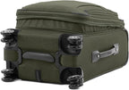 Travelpro Platinum Elite Softside Expandable Carry on Luggage, 8 Wheel Spinner Suitcase, USB Port, Suiter, Men and Women, Pilot Green, Carry On 21-Inch