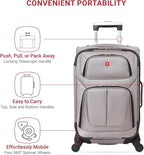 SwissGear Sion Softside Expandable Luggage, Pewter, Carry-On 21-Inch