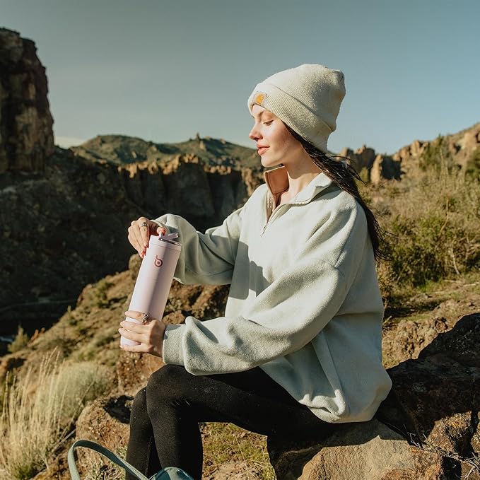 BOTTLE BOTTLE Insulated Water Bottle 24oz with Straw Lid and Handle for Sports Travel Gym Stainless Steel Water Bottles Double-Wall Vacuum Metal Leak Proof BPA-Free