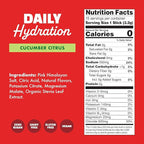 Waterboy Daily Hydration | 1,570mg Electrolyte Powder Packets | No Sugar, All Natural, Gluten Free, Zero Calories | 15 Drink Stick Mixes (Cucumber Citrus)