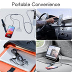 3-in-1 USB C Travel Charging Cable for Apple Watch, iPhone, Lightning Devices, Multi Device Charger Cord for Office, Camping