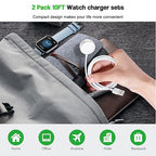 Fast Charger for Apple Watch,2 Pack USBC & A PD Wall Charger Adapter with 10FT Long USBA Magnetic Apple Watch Fast Charging Cable Portable Compatible with iWatch Series 10/9/8/7/SE/SE2/5/4/3/2/1/Ultra