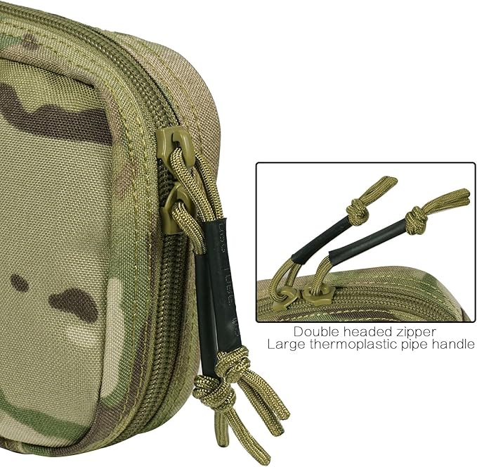 Ifak Pouch-Rapid Deployment Tactical MOLLE Trauma Kit Pouches, Quick Release Tear-Off Medical First Aid Kit Organiser with Red Immediate Identify for Emergency Surviva Activities.