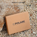 Polare Slim RFID Blocking Leather Passport Holder Travel Bifold Wallet For Men