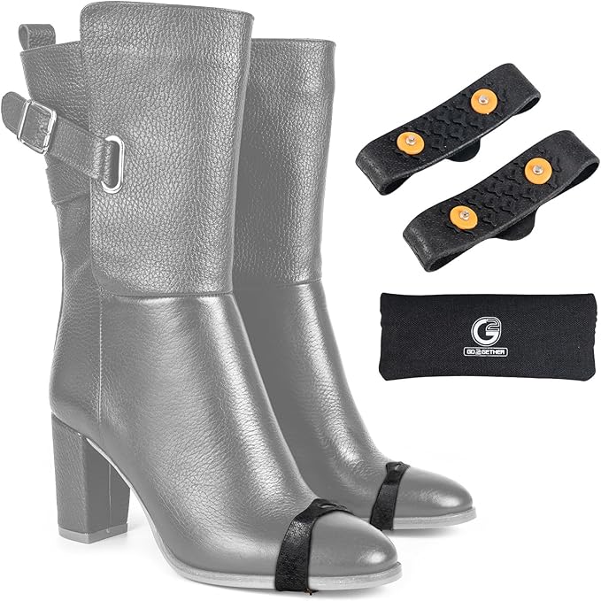 Ice Snow Grips for Boots Shoes, Anti-Slip Rubber Traction Cleats for Walking on Snow and Ice, Easy to use for Hiking, Walking, Climbing, Jogging(S/M/L Size)