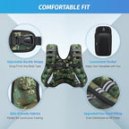 ZELUS Weighted Vest, 6lb/8lb/12lb/16lb/20lb/25lb/30lb Weight Vest with Reflective Stripe for Workout, Strength Training, Running, Fitness, Muscle Building, Weight Loss, Weightlifting