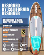 Highpi Inflatable Stand Up Paddle Board for Youth and Adults – Wide Sup with Premium Accessories, Blow Up Paddleboard for Surfing, Fishing, Yoga & More