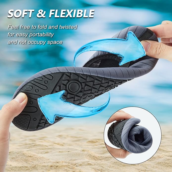 Deevike Water Shoes for Women Men Barefoot Quick-Dry Aqua Socks Slip-on for Beach Swim Surf Yoga Exercise