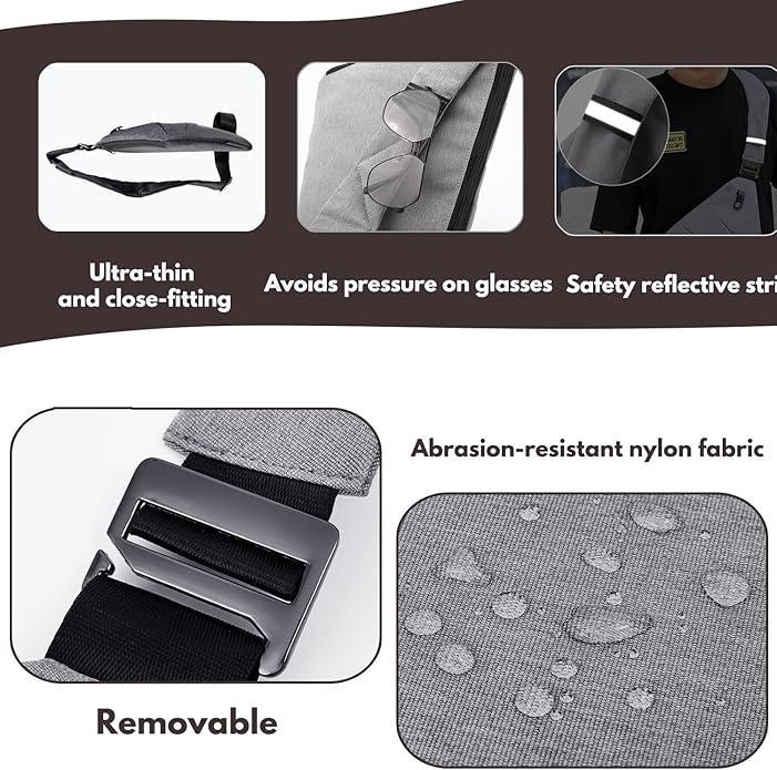 Anti Theft Travel Bag,Anti Theft Crossbody Bag, Sling Bag Travel Crossbody Bag for Women Men