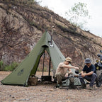 OneTigris Rock Fortress Hot Tent with Stove Jack, 4 Season, 4-6 Person Tipi for Camping, Backpacking, Hunting, Fishing - Waterproof, Wind-Proof