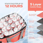 Maelstrom Collapsible Soft Cooler Bag, 24/30/60/75 Cans Beach Cooler, Ice Chest, Leakproof & Portable for Beach, Camping, Road Trips & Grocery Shopping