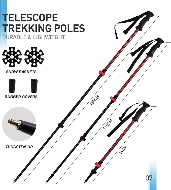 G2 21/25/30 Inches Light Weight Snowshoes for Women Men Youth, Set with Trekking Poles, Tote Bag, Gaiters,Special Fast Ratchet Binding, Orang/Blue/Red Available