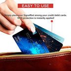 SaiTech IT 5 PK RFID Blocking Cards Protect Your Entire Wallet, Purse, and Cards from NFC Contactless Theft Wallet for Men & Women - Orange Black (5 Pack CL)