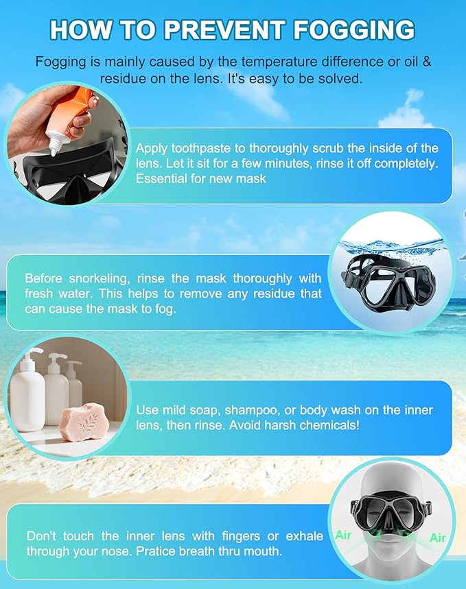 Greatever Dry Snorkel Set,Panoramic Wide View,Anti-Fog Scuba Diving Mask,Professional Snorkeling Gear